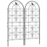 Set od 2 rešetke za penjačice s motivom ptica 50 × 120 cm, crna