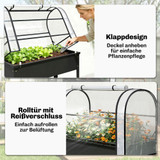 Povišena gredica s poklopcem plastenika 100 × 49 × 136 cm, crna