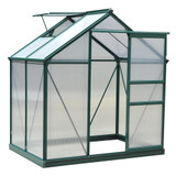Plastenik s krovnim prozorom 190 × 132 × 201 cm, zeleno-prozirni