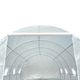 Plastenik od folije 595 × 300 × 200 cm, s vratima i prozorima, bijeli