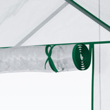 Prohodni plastenik s 6 polica 142 × 73 × 195 cm, prozirni