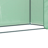 Plastenik s vratima na motanje 200 × 76 × 150/168 cm, zeleni