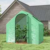 Plastenik s prozorom i vratima na rolanje 180 × 100 × 168 cm, tamnozeleni