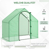 Plastenik s prozorom i vratima na rolanje 180 × 100 × 168 cm, tamnozeleni