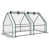 Plastenik s 2 vrata na patent zatvarač 180 × 90 × 90 cm, prozirni