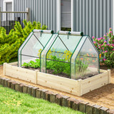 Plastenik s 2 vrata na patent zatvarač 180 × 90 × 90 cm, prozirni