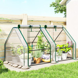 Plastenik s 2 vrata na patent zatvarač 180 × 90 × 90 cm, prozirni