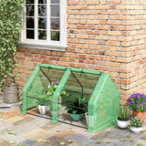 Plastenik s 2 prozora na rolanje 180 × 90 × 90 cm, zeleni