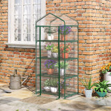 Plastenik s folijom i 4 police 70 × 50 × 160 cm, prozirni