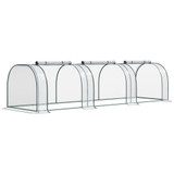Plastenik s rolo vratima 350 × 100 × 80 cm, prozirni i zeleni