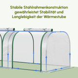 Plastenik s 3 vrata na patent 295 × 100 × 80 cm, prozirni