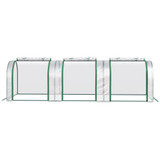 Plastenik s 3 vrata na patent 295 × 100 × 80 cm, prozirni