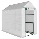 Plastenik prohodni s 4 police 120 × 186 × 190 cm, bijelo-zeleni