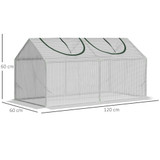 Plastenik s prozorima od PE folije 120 × 60 × 60 cm, bijeli