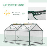 Plastenik s prozorima na rolanje 120 × 60 × 60 cm, prozirni