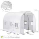 Zamjenska navlaka za tunelski plastenik 300 × 200 × 200 cm, bijela