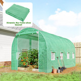 Folija za plastenik 400 × 200 × 200 cm s vratima i 8 prozora, zelena