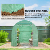 Folija za plastenik 400 × 200 × 200 cm s vratima i 8 prozora, zelena