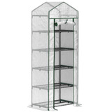 Plastenik s 5 polica 69 × 49 × 193 cm, bijeli