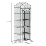 Plastenik s 5 polica 69 × 49 × 193 cm, bijeli