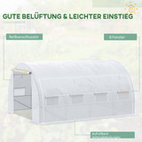 Tunelski plastenik hodni 397 × 300 × 200 cm, bijeli