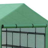 Prohodni plastenik s 8 polica 244 × 180 × 210 cm, zelena