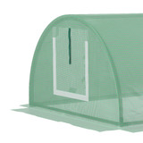 Plastenik tunelski s folijom i 4 mrežasta prozora 300 × 80 × 45 cm, zeleni