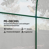 Plastenik s čeličnim okvirom i folijom 180 × 180 × 200 cm, bijeli