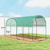Plastenik za paradajz s lučnim krovom 400 × 120 × 170 cm, zeleni