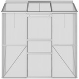 Plastenik uz zid s kliznim vratima i krovnim prozorima 192 × 68 × 196 cm, srebrni