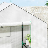 Plastenik s policama 143 × 74 × 190 cm, bijeli