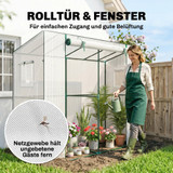 Plastenik uz zid s rolo vratima 200 × 76 × 170 cm, bijeli