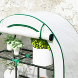 Plastenik s 4 nivoa i folijom 100 × 45 × 160 cm, bijeli