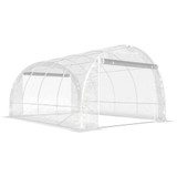 Prohodni plastenik s čeličnim okvirom 297 × 395 × 199 cm, prozirni