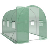 Plastenik s vratima i 6 prozora 200 × 300 × 200 cm, zeleni