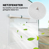 Plastenik s rolo vratima i 2 mrežasta prozora 200 × 75 × 188 cm, bijeli