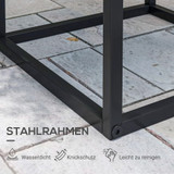 Set od 2 stalka za cvijeće 25 × 25 × 58,5 i 31 × 31 × 65 cm, crni