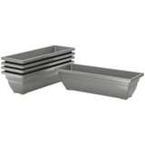 Set od 5 plastičnih žardinjera 59 × 21 × 16 cm, sive