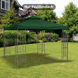Zamjenski krov za paviljon 3 × 3 m s dvostrukim krovom, tamnozelena