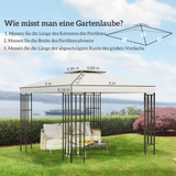 Rezervni krov za paviljon 3 × 3 m, dvostruki, krem bijeli