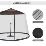 Mreža protiv komaraca za suncobran Ø 300 × 230 cm, crna
