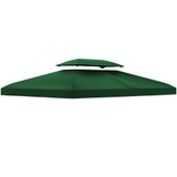 Zamjenski krov za paviljon 3 × 4 m, dvostruki, vodootporan, zelena