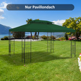 Zamjenski krov za paviljon 3 × 4 m, dvostruki, vodootporan, zelena