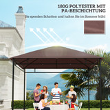 Zamjenski krov za paviljon 300 × 300 cm, boja kafe