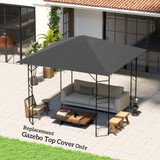 Zamjenski krov za paviljon 3 × 3 m, vodootporan, siva