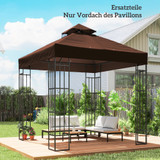 Zamjenski krov za paviljon 3 × 3 m, UPF30+, boja kafe