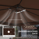 Zamjenski krov za paviljon 3 × 3 m, UPF30+, boja kafe