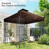 Zamjenski krov za paviljon 3 × 3 m, UPF30+, boja kafe