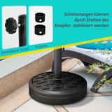 Postolje za suncobran od betona 18 kg, Ø 45 × 36 cm, crno