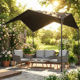 Pergola paviljon s kosim krovom 300 × 300 × 280 cm, tamnosiva